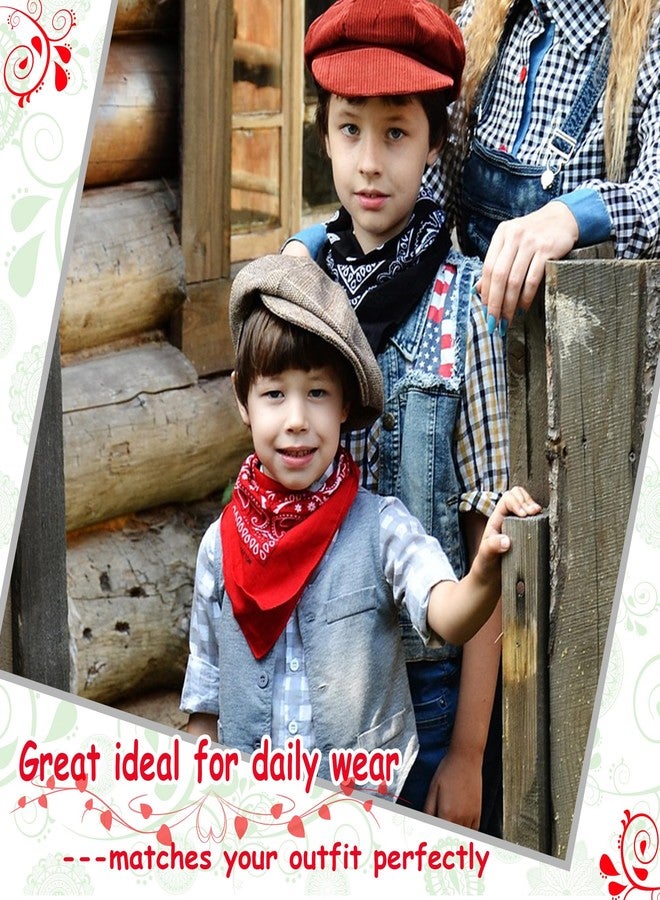 ILHSTY 32 Pcs Women Men Paisley Bandanas Bulk Unisex Cowboy Bandanas Head Scarf Necktie Face Cover Party Supplies (32, Red) - Image 2